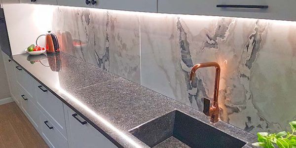 kitchen stone countertop sink