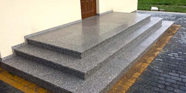 stone outdoor stairs granite