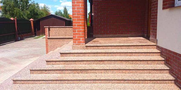 stone outdoor stairs granite